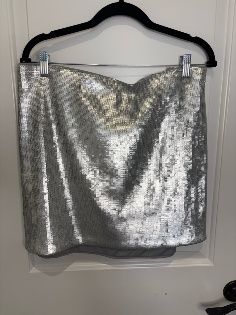 Future Collective Kahlana Barfield Brown Womens Silver Sequin Mini Size 1X